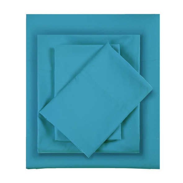 Teal Blue Year Round Microfiber Wrinkle-Free Sheet Set (Microfiber-All Season-Teal) 