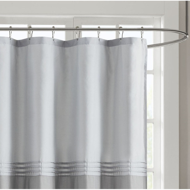 Shades of Grey Embroidered Shower Curtain - 72x72" (Ramsey-Grey-Shower)