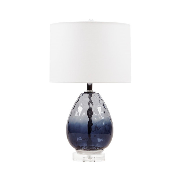 Borel Dark Blue Glass Table Lamp (Borel Dark Blue-Lamp) 