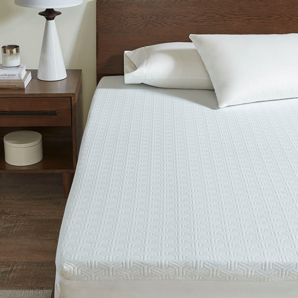 White 2" Gel Memory Foam w/3M Cover Mattress Topper - KING (675716697020)