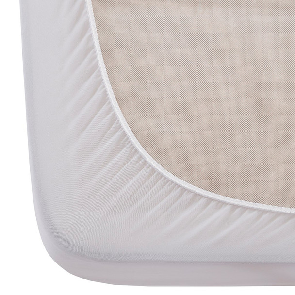 White Cotton 300TC  Mattress Pad Antimicrobial  w/Odor Eliminator