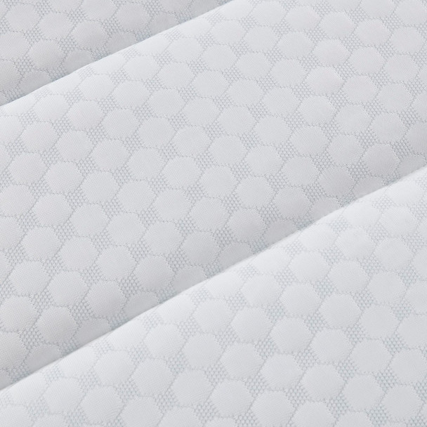 White Cooling Hypoallergenic Waterproof Knitted Mattress Pad (Cooling Waterproof-White-Pad)
