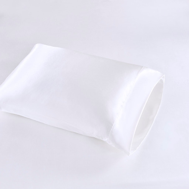  6pc White Satin Wrinkle-Free Luxurious Sheet Set - QUEEN (086569400574)