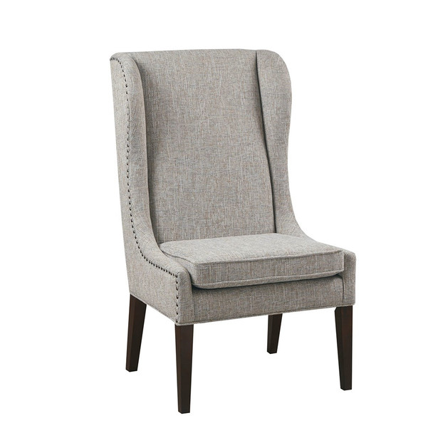 Grey Multi Captains Upholstered Dining Chair Solid Wood (086569411822)