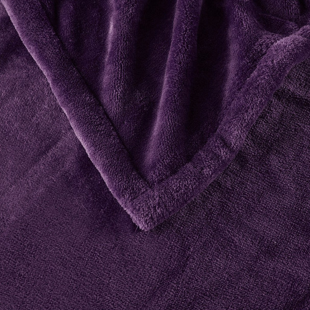  Purple Heated Plush Throw Ultra Soft 60x70" (086569401311