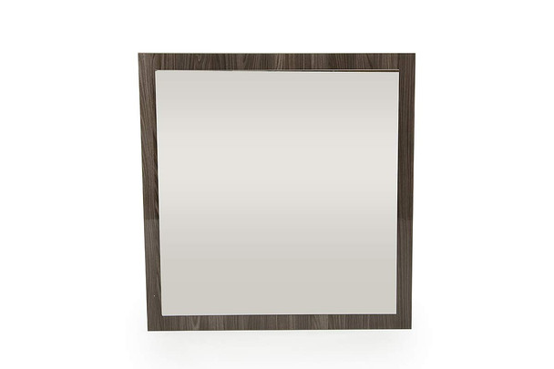 41" Grey MDF  Veneer  and Glass Mirror