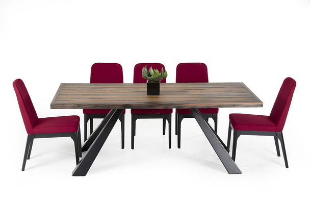 30" Ship Wood and Metal Dining Table