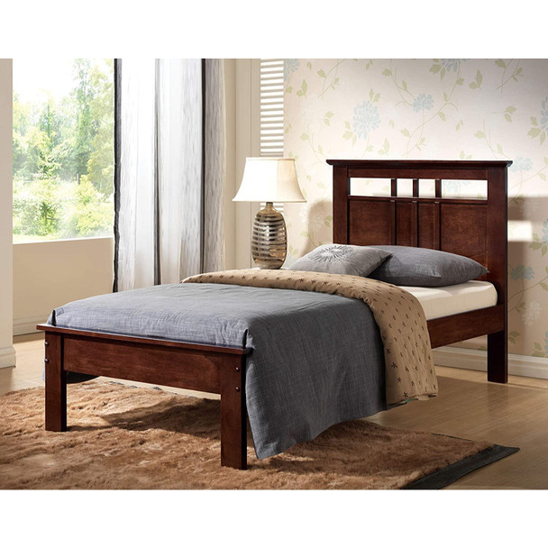 79" X 47" X 41" Twin Cappuccino Bed