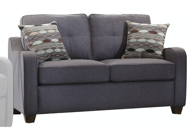 50" X 31" X 35" Gray Linen Loveseat