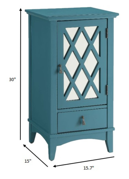 Pop of Color Teal Accent Cabinet