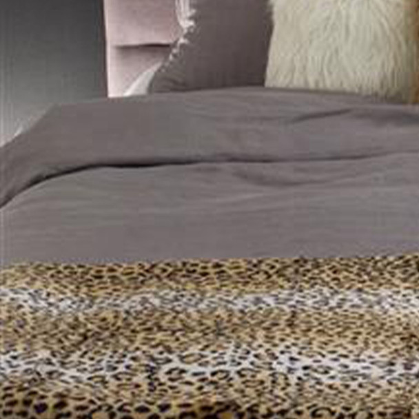 50" x 70" Leopard Faux Hide Throw