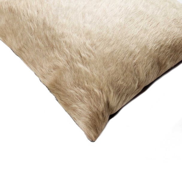 12" x 20" x 5" Natural Cowhide  Pillow 2 Pack