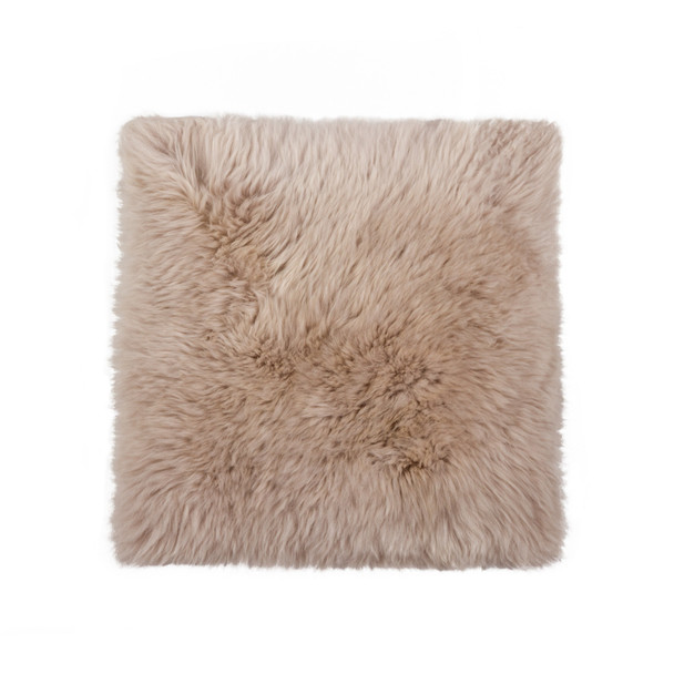 Taupe Natural Sheepskin Seat Chair Cover