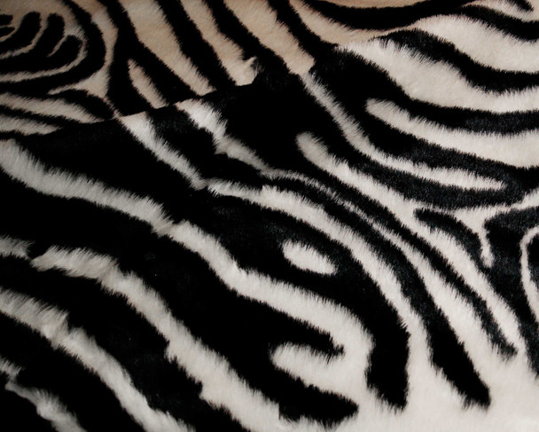 63" x 90" Zebra Black And White Print Area Rug