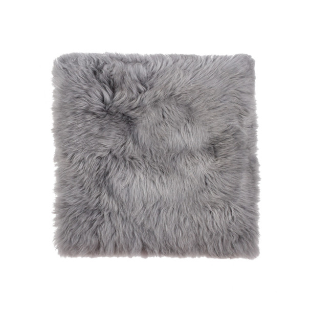 Gray Natural Sheepskin Seat Chair Cover