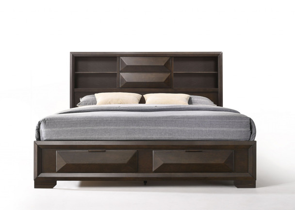 91" X 79" X 53" Espresso Eastern King Storage Bed