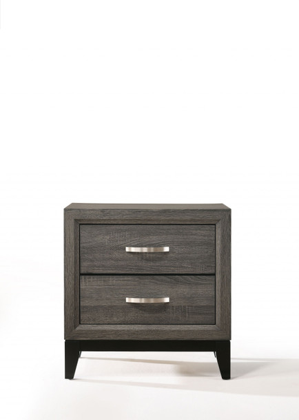 Distressed Gray Nightstand