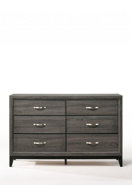 58" X 16" X 37" Weathered Gray Dresser