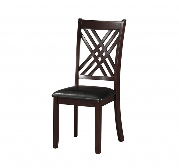 18" X 22" X 41" 2pc Black And Espresso Side Chair