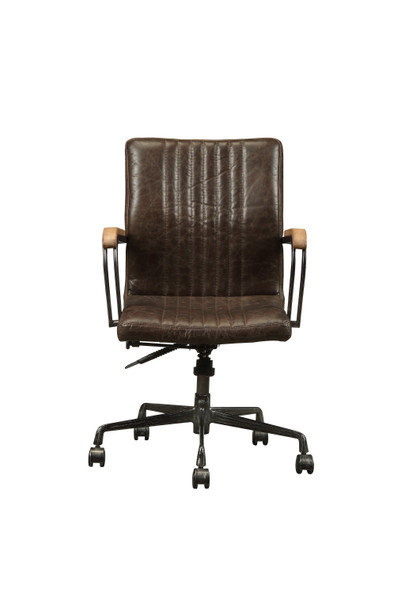 22" X 26" X 35-3" Distressed Chocolate Top Grain Leather Executive Office Chair