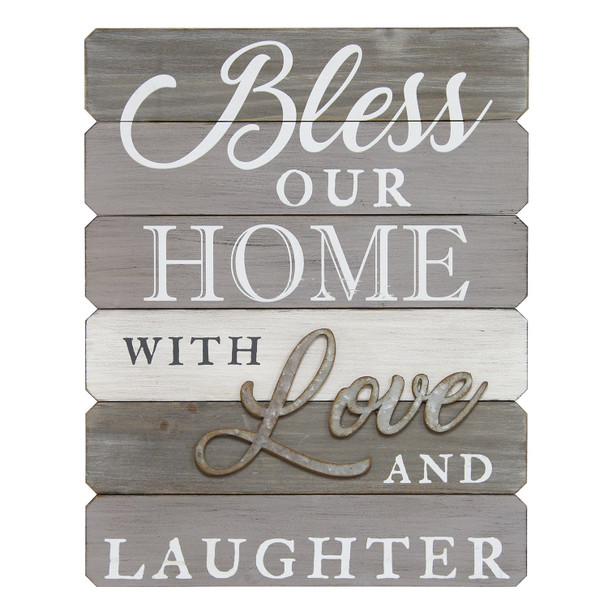 Bless Our Home Wood and Metal Wall Decor