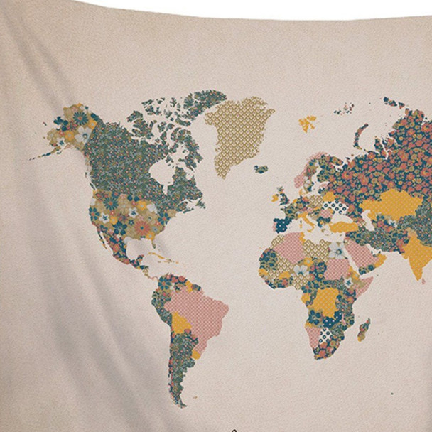 Adventure Awaits World Map Wall Hanging Tapestry