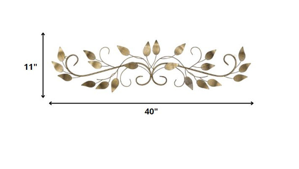 Brushed Gold Over The Door Metal Wall Decor