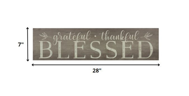 Grateful  Thankful  Blessed Wooden Wall Decor