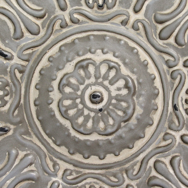 Small Gray Medallion Wall Decor