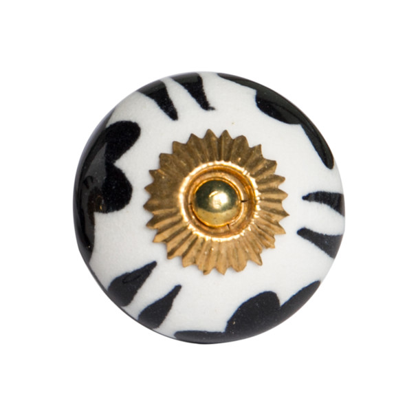 1.5" x 1.5" x 1.5" White Black and Yellow  Knobs 12 Pack