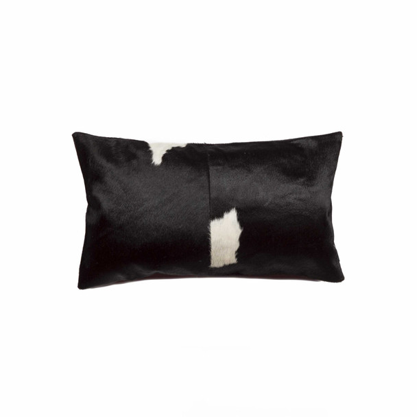 Black and White Torino Kobe Cowhide  Pillow