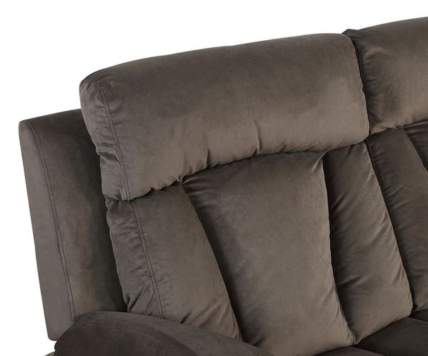 40" Modern Brown Fabric Loveseat