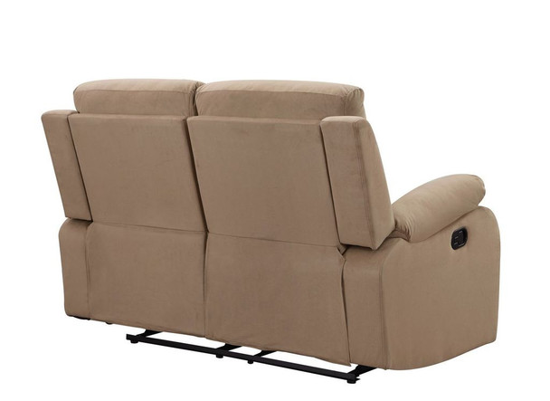 40" Modern Beige Fabric Loveseat