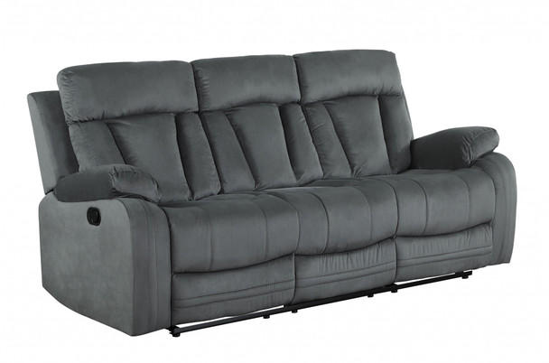40" Modern Grey Fabric Sofa