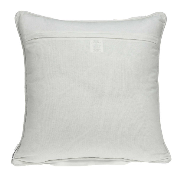 20" x 7" x 20" Gray and White Accent Pillow Cover With Poly Insert