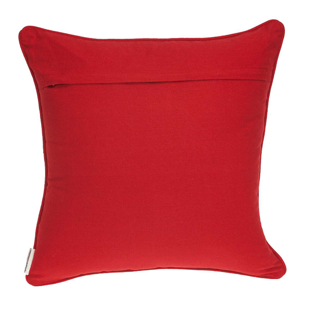 20" x 7" x 20" Transitional Red and White Accent Pillow Cover With Poly Insert