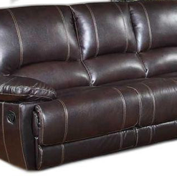 76'' X 40''  X 41'' Modern Brown Sofa With Console Loveseat