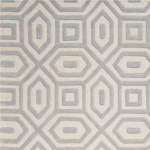 8' x 10' 6" Wool Grey Area Rug