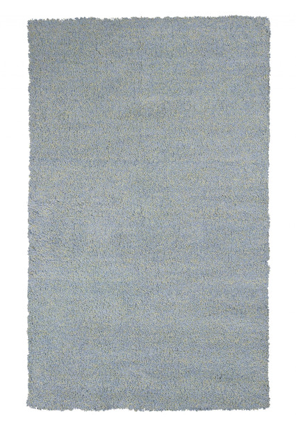 9' x 13' Blue Heather Indoor Shag Rug