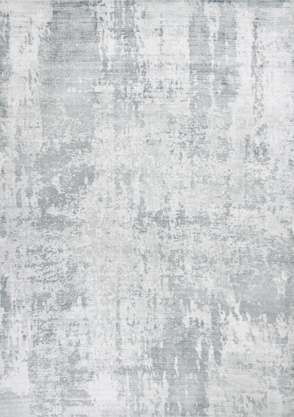 9'x12' Dew Grey Hand Loomed Abstract Brushstroke Indoor Area Rug