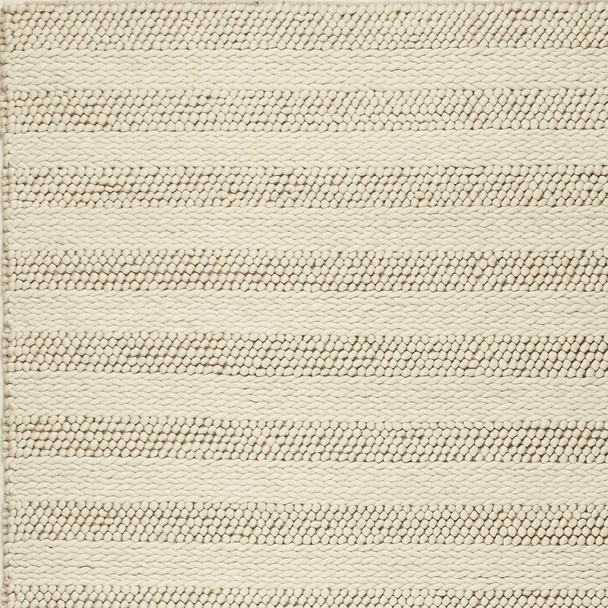 9' x 13' Wool White Area Rug