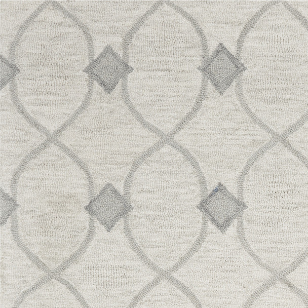 2'x4' Ivory Hand Tufted Ogee Indoor Accent Rug