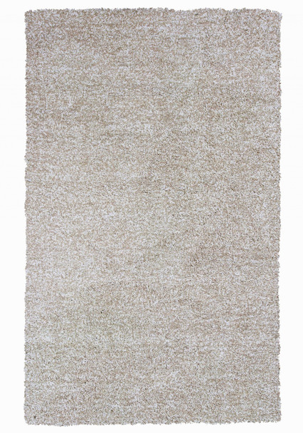 2' x 4' Polyester Ivory Heather Area Rug