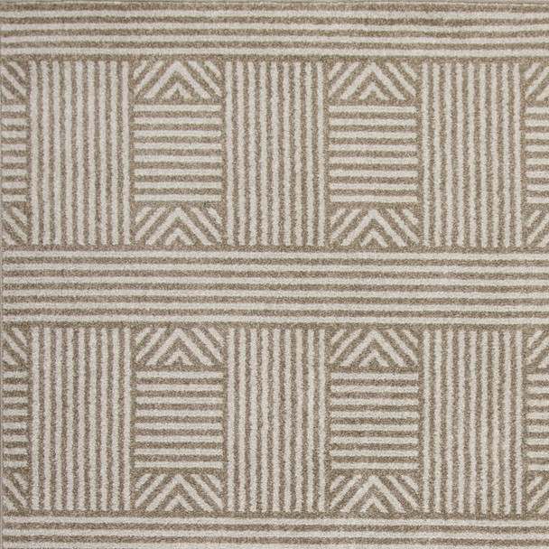 3' x 5' Beige UV Treated Polypropylene Area Rug