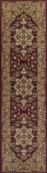 2' x 8' Red or Beige Medallion Runner Rug