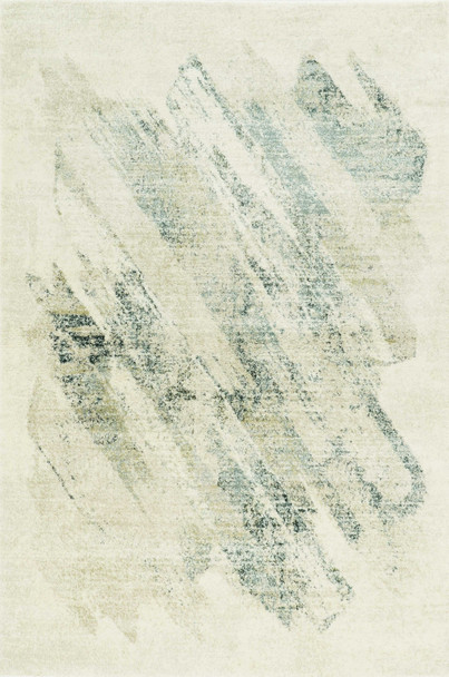 3' x 5' Ivory or Grey Abstract Brushstrokes Area Rug