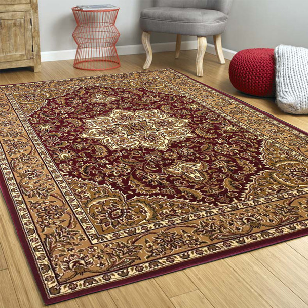 7' x 10'  Polypropylene Red or  Beige Area Rug