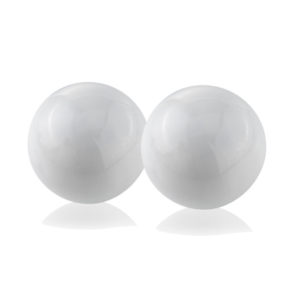 3" White Enameled Aluminum Decorative Sphere