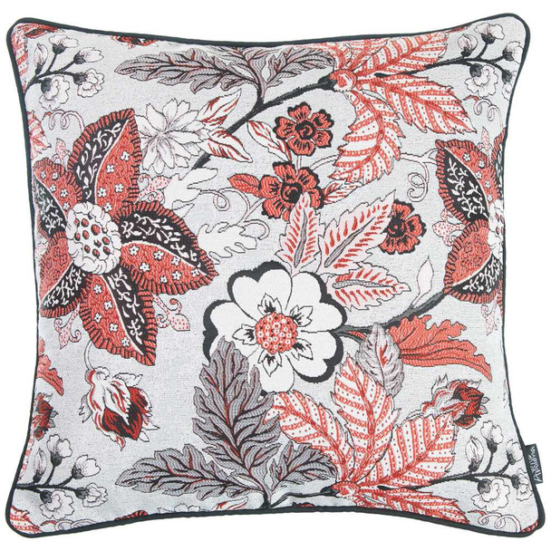 17"x 17" Multicolor Jacquard Forest Decorative Throw Pillow Cover