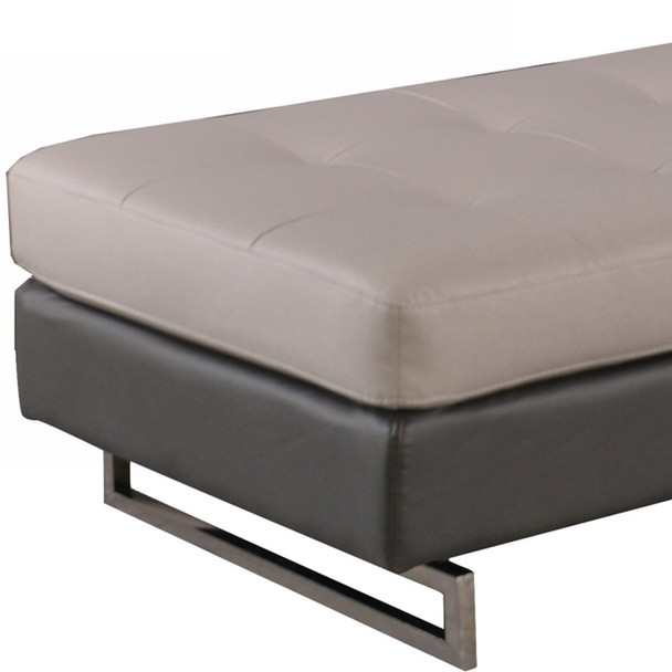 63" X 32" X 19" Twoto Tone Ottoman